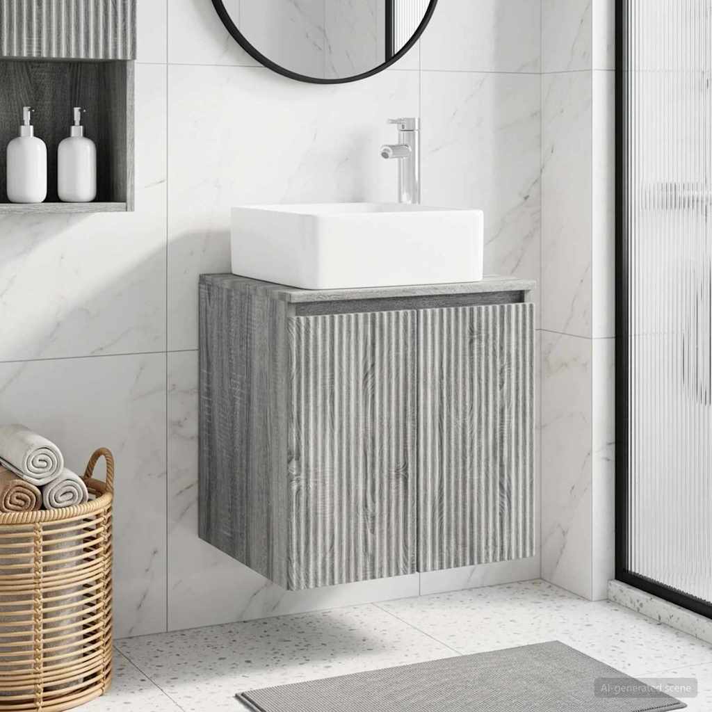 Wandmontierte Waschtisch Grau Sonoma 49,5 x 41 x 63 cm