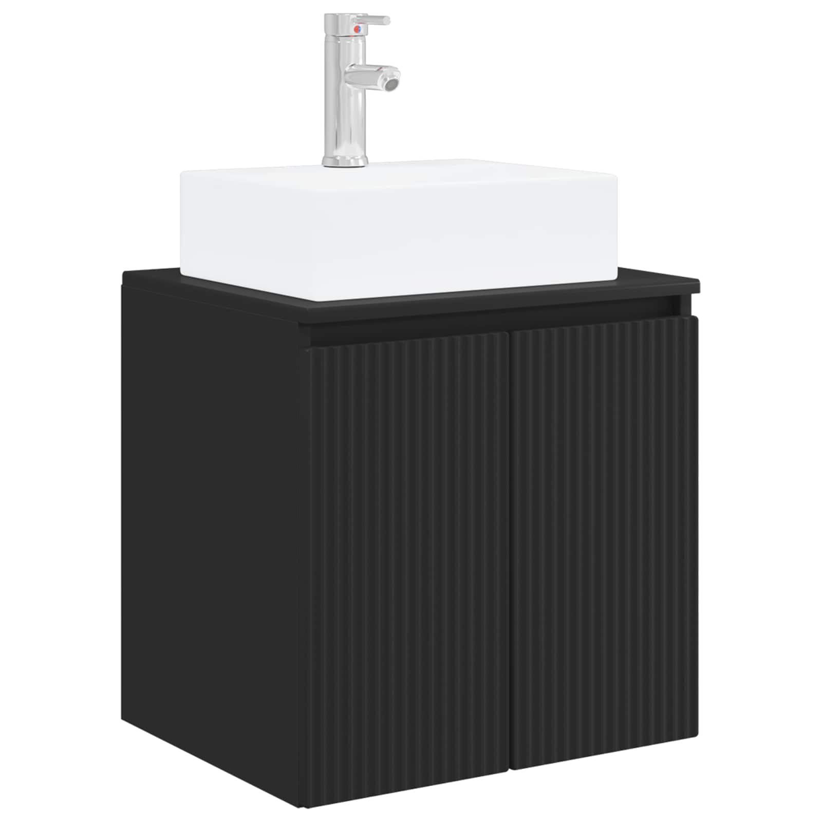 Wandmontierte Waschtisch Schwarz 49,5 x 41 x 62,5 cm