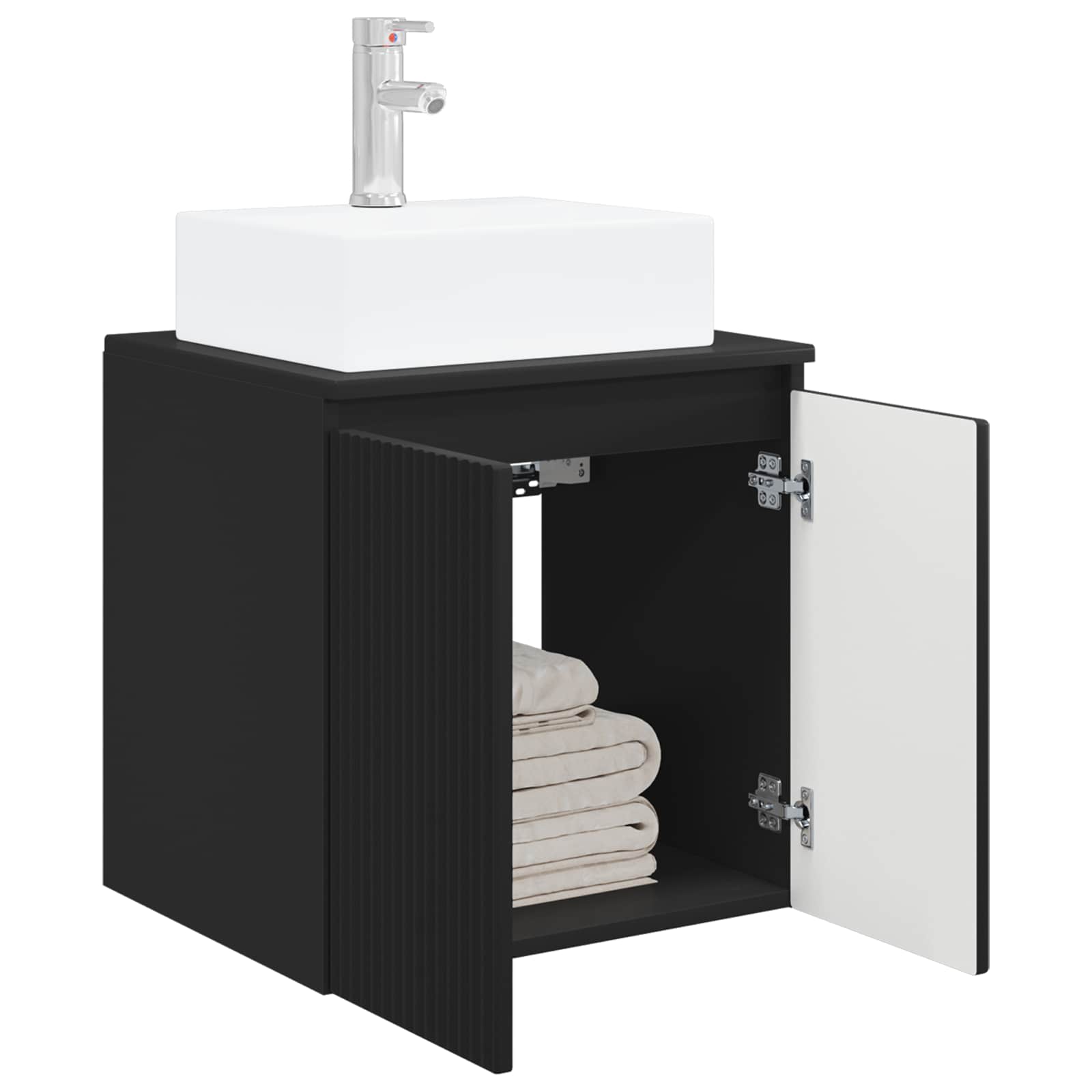 Wandmontierte Waschtisch Schwarz 49,5 x 41 x 62,5 cm