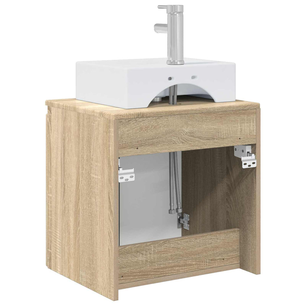 Wandmontierte Waschtisch Sonoma-Eiche 49,5 x 41 x 62,5 cm