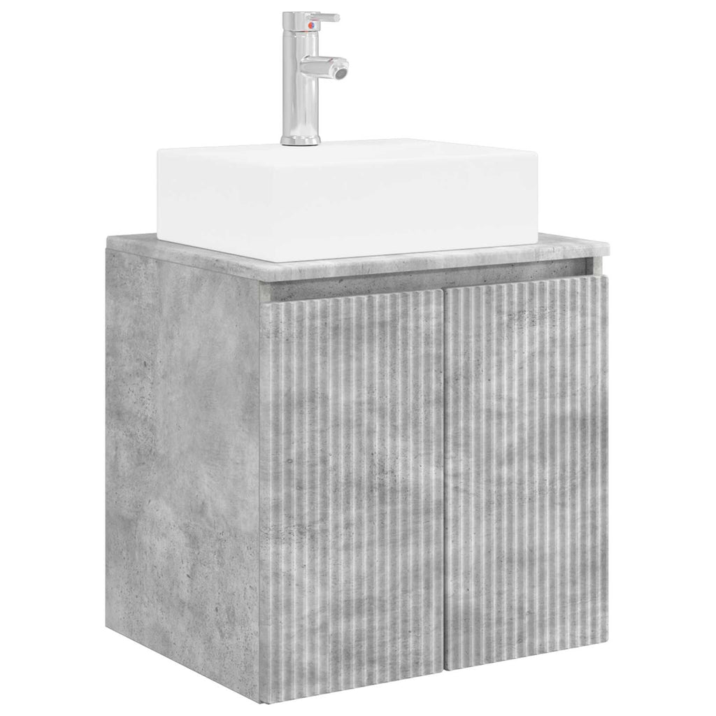 Wandmontierte Waschtisch Betongrau 49,5 x 41 x 62,5 cm
