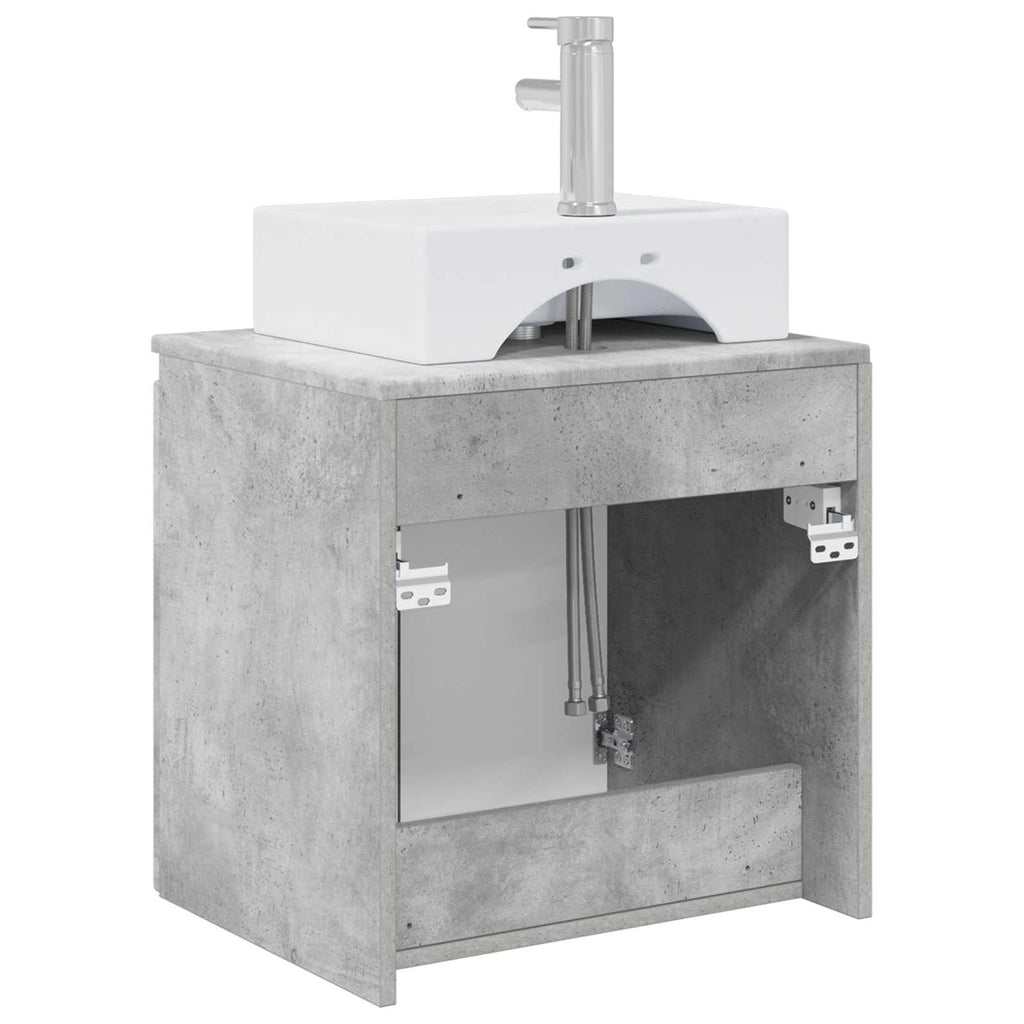 Wandmontierte Waschtisch Betongrau 49,5 x 41 x 62,5 cm