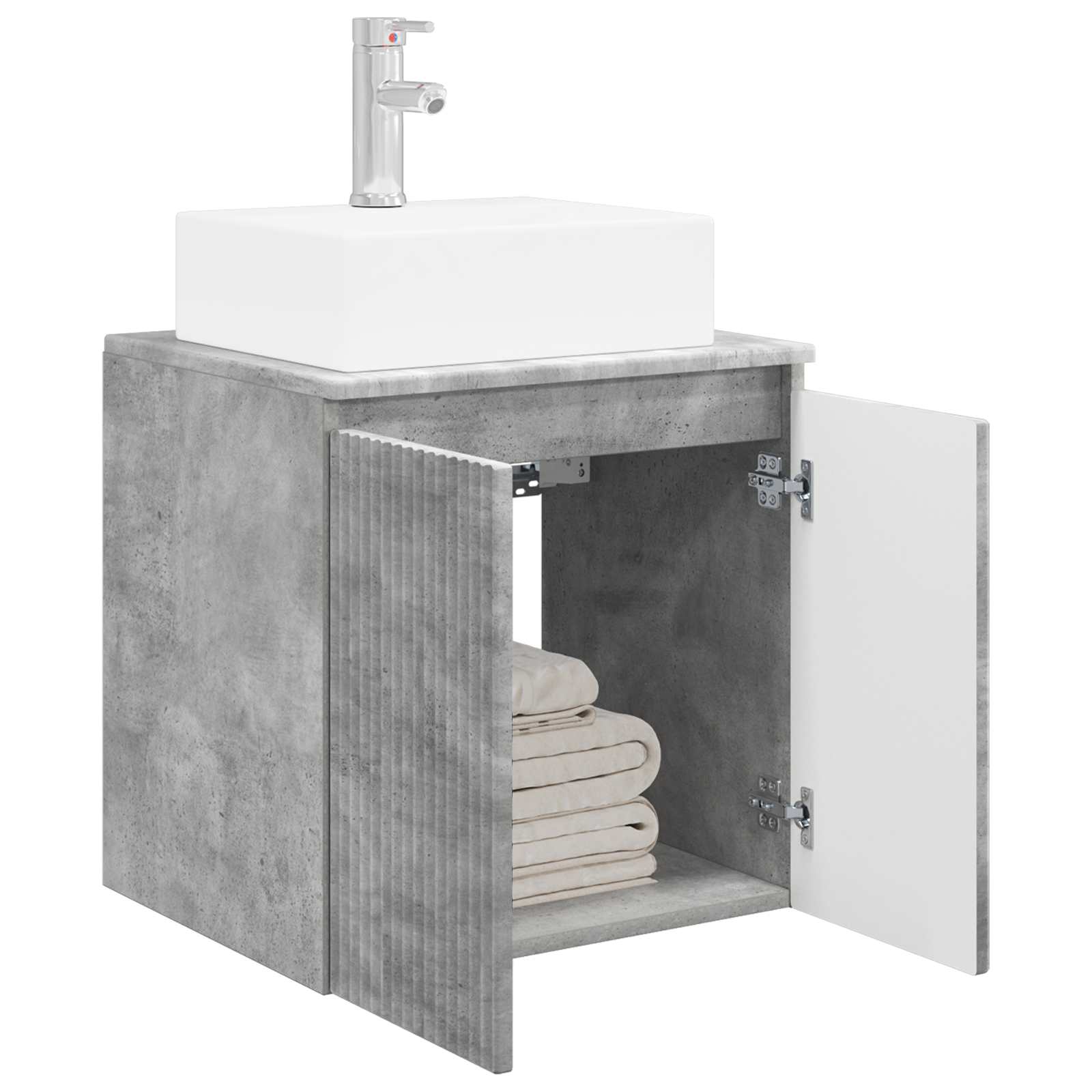 Wandmontierte Waschtisch Betongrau 49,5 x 41 x 62,5 cm
