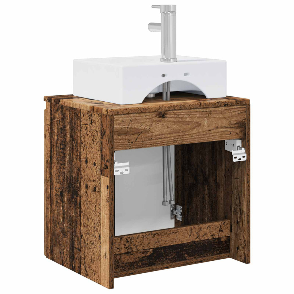 Wandmontierte Waschtisch Altholz 49,5 x 41 x 62,5 cm