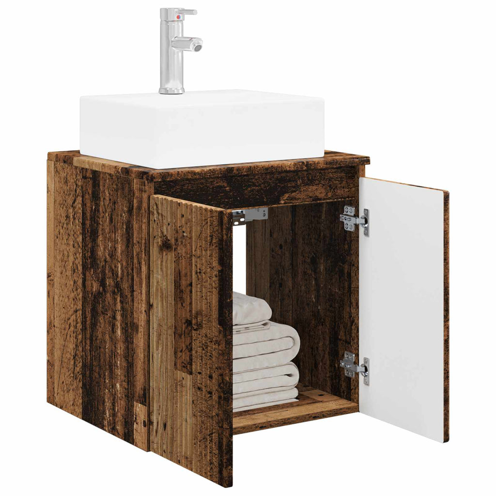 Wandmontierte Waschtisch Altholz 49,5 x 41 x 62,5 cm