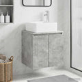 Wandmontierte Waschtisch Betongrau 53 x 35 x 63 cm