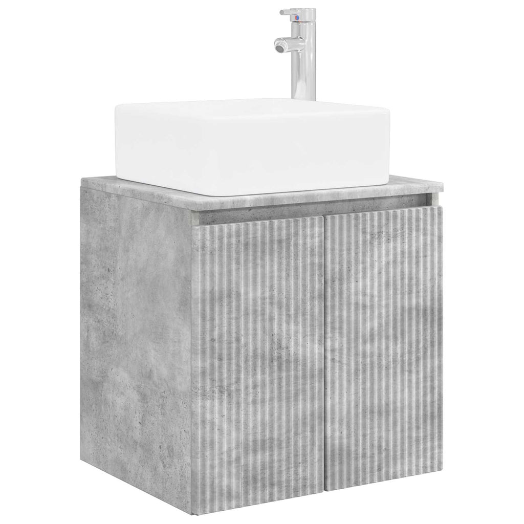 Wandmontierte Waschtisch Betongrau 53 x 35 x 63 cm