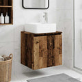 Wandmontierte Waschtisch Altholz 53 x 35 x 63 cm Holzwerkstoff