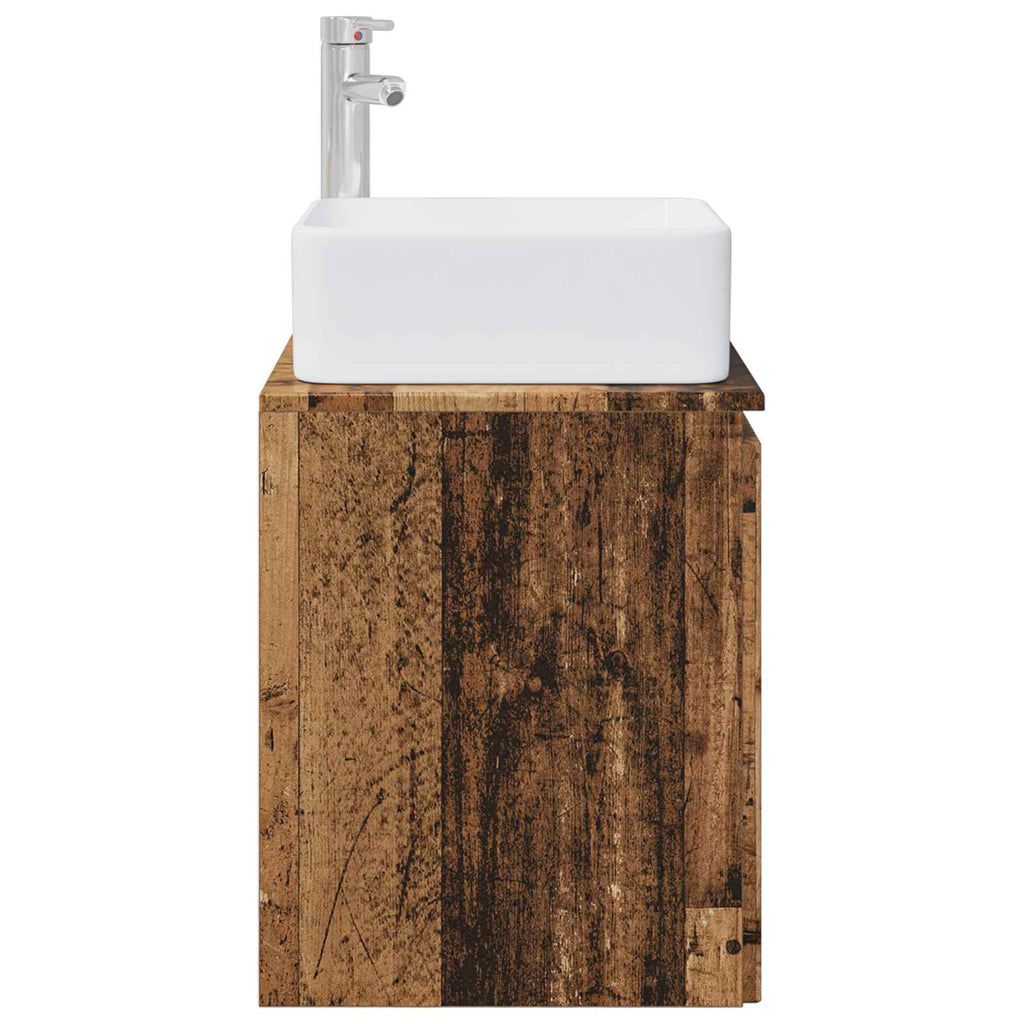 Wandmontierte Waschtisch Altholz 53 x 35 x 63 cm Holzwerkstoff