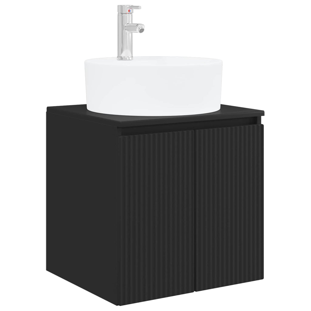 Wandmontierte Waschtisch Schwarz 49,5 x 44,5 x 65 cm
