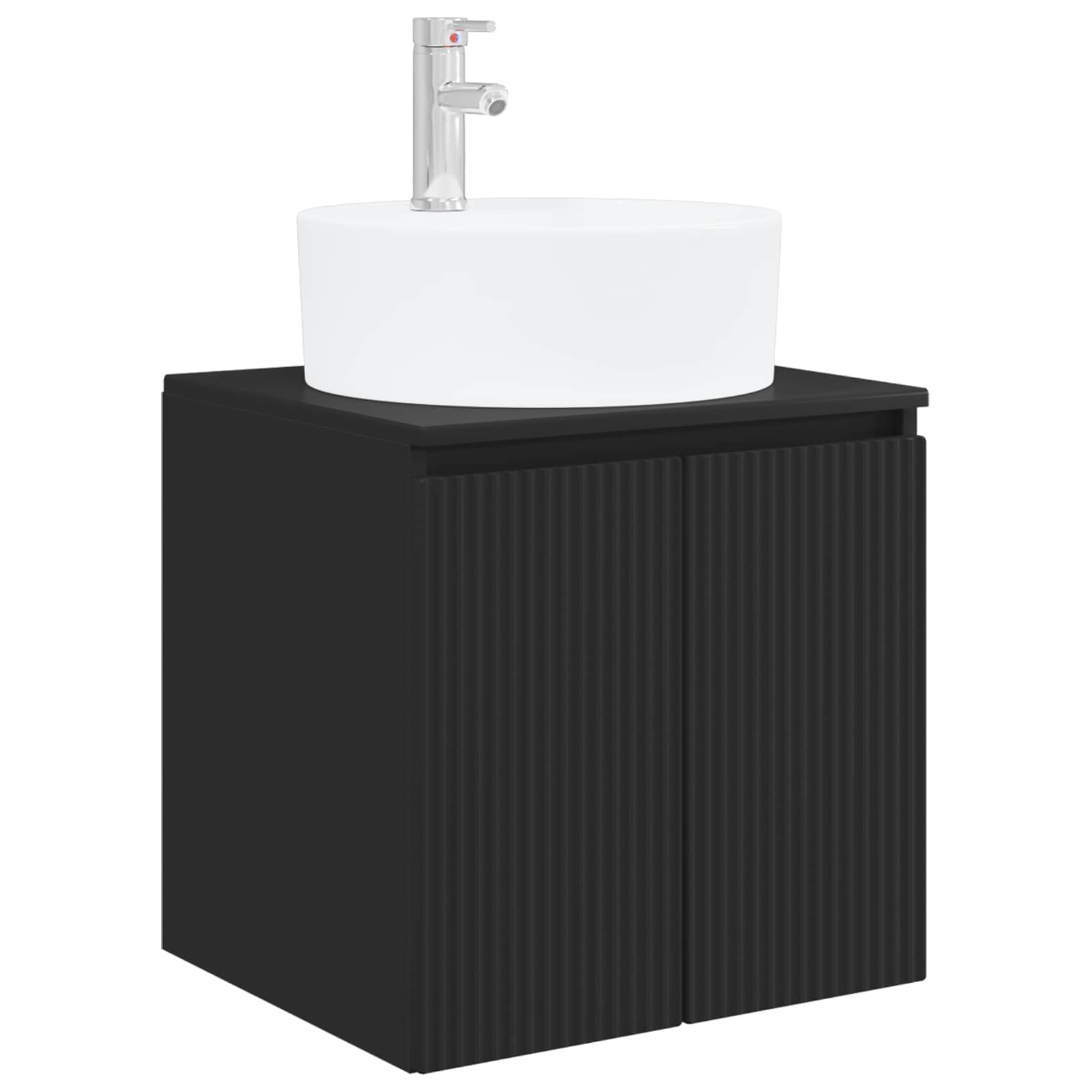 Wandmontierte Waschtisch Schwarz 49,5 x 44,5 x 65 cm