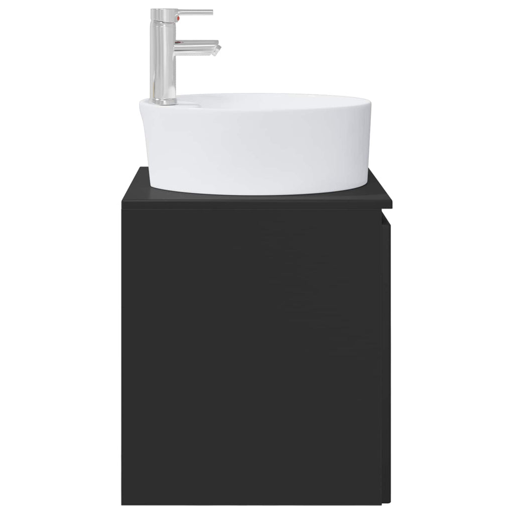 Wandmontierte Waschtisch Schwarz 49,5 x 44,5 x 65 cm