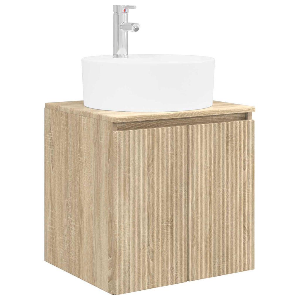 Wandmontierte Waschtisch Sonoma-Eiche 49,5 x 44,5 x 65 cm