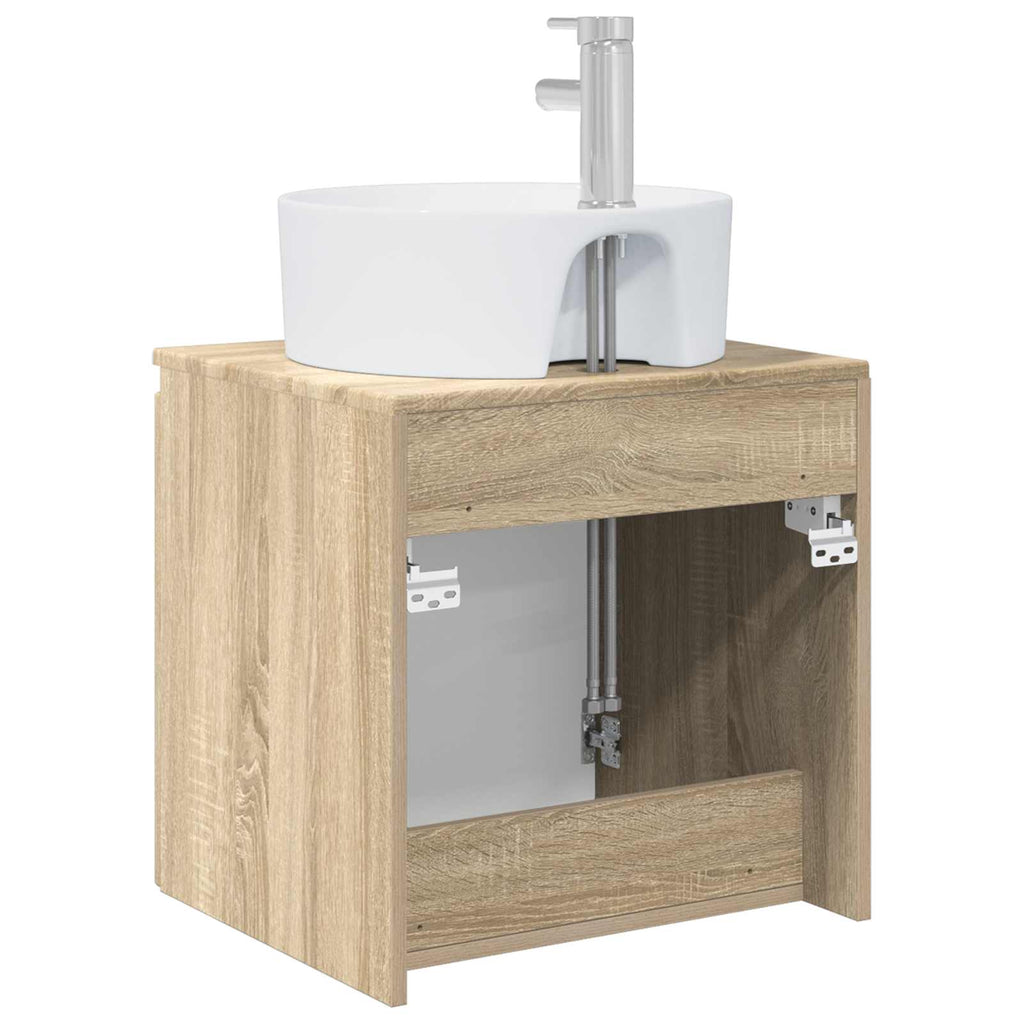 Wandmontierte Waschtisch Sonoma-Eiche 49,5 x 44,5 x 65 cm