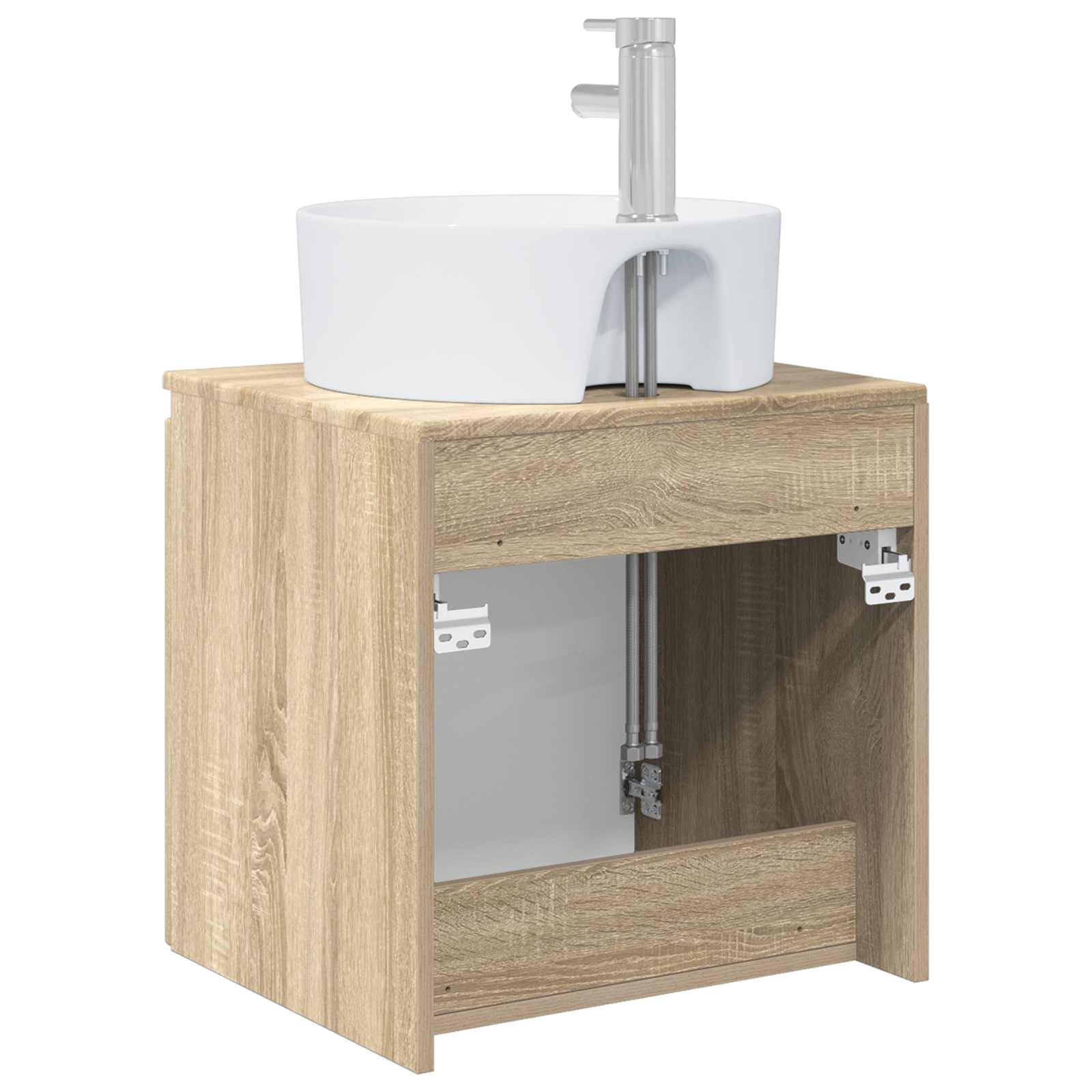 Wandmontierte Waschtisch Sonoma-Eiche 49,5 x 44,5 x 65 cm