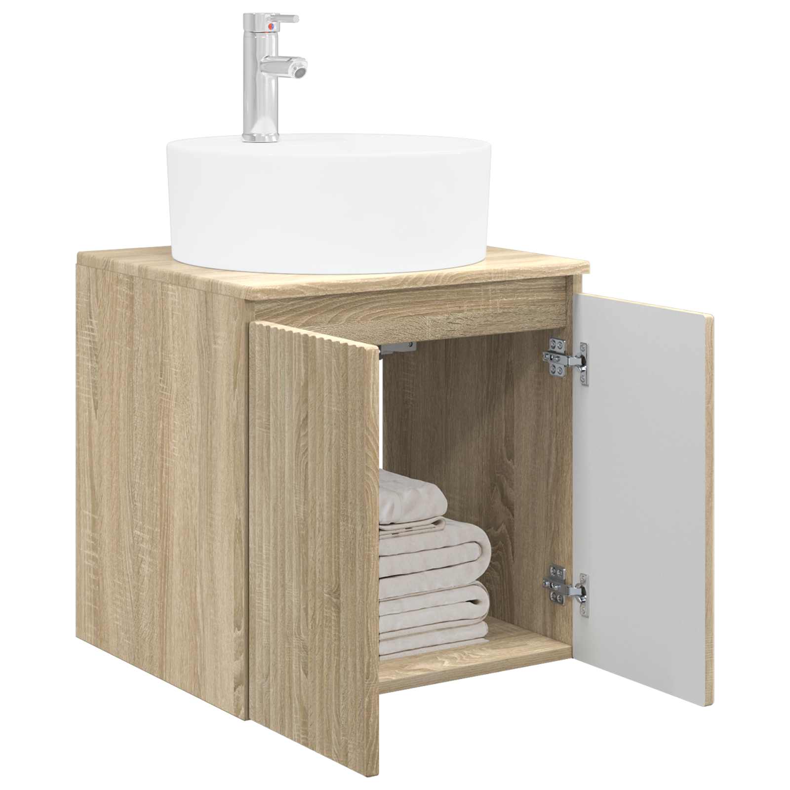 Wandmontierte Waschtisch Sonoma-Eiche 49,5 x 44,5 x 65 cm