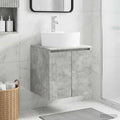 Wandmontierte Waschtisch Betongrau 49,5 x 44,5 x 65 cm