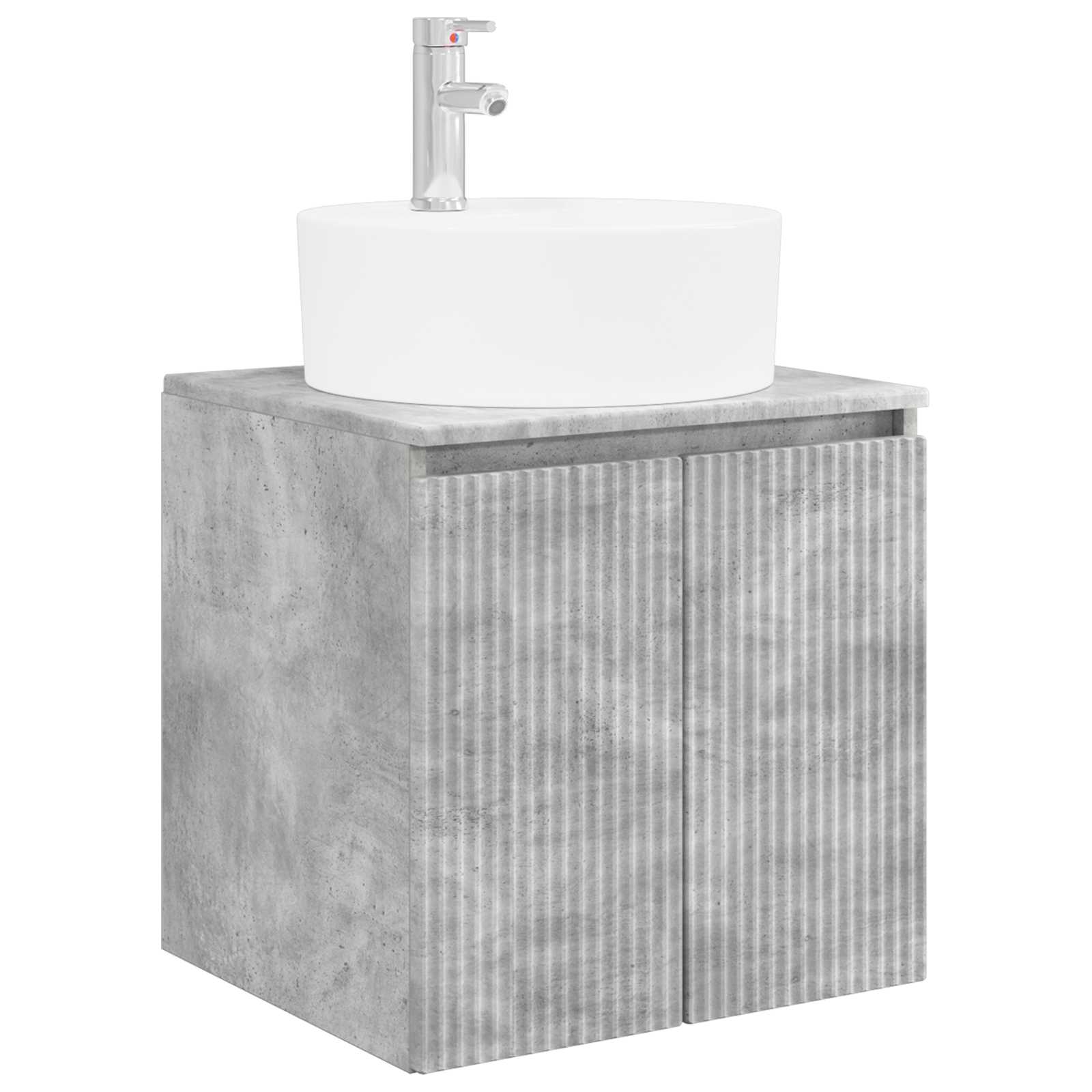 Wandmontierte Waschtisch Betongrau 49,5 x 44,5 x 65 cm