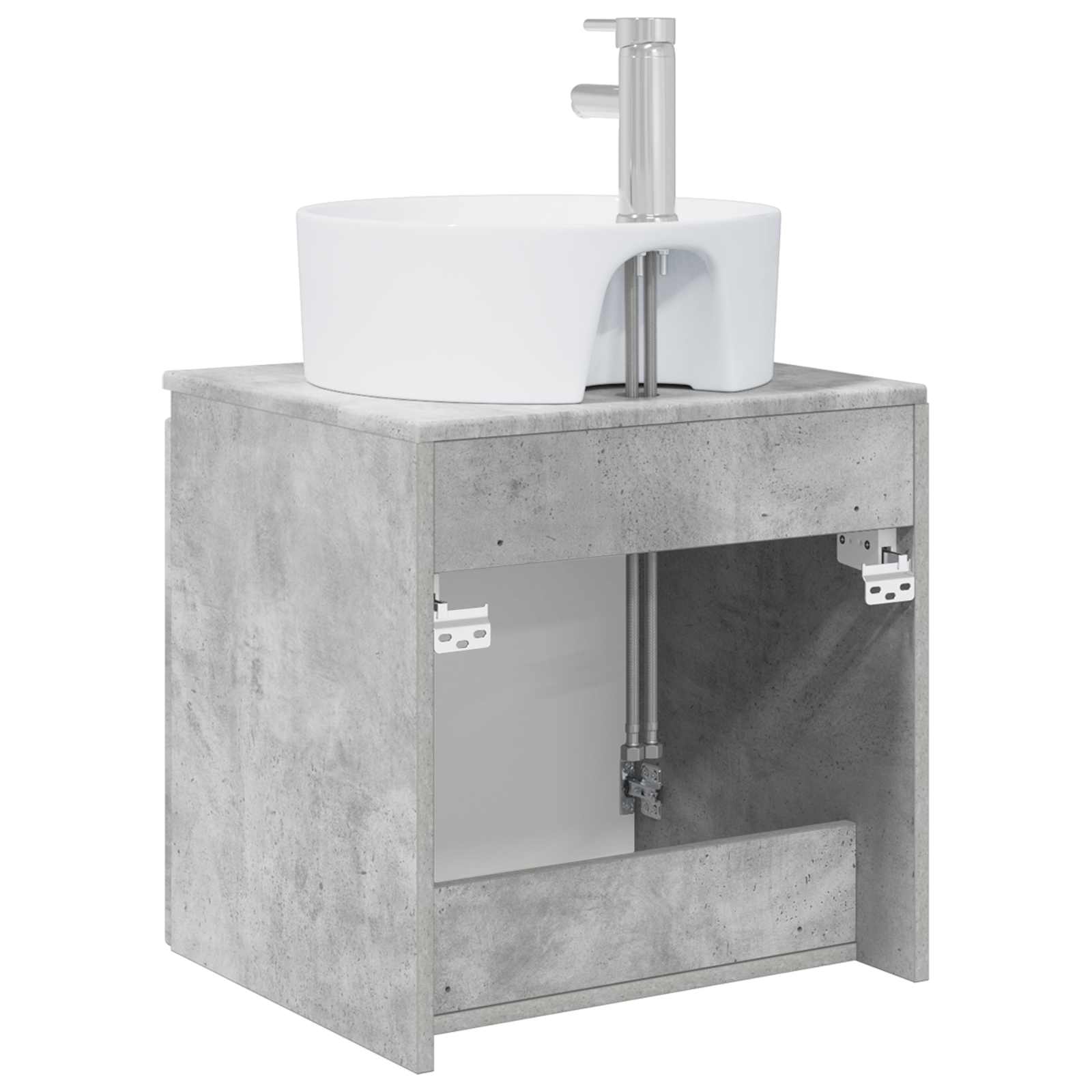 Wandmontierte Waschtisch Betongrau 49,5 x 44,5 x 65 cm
