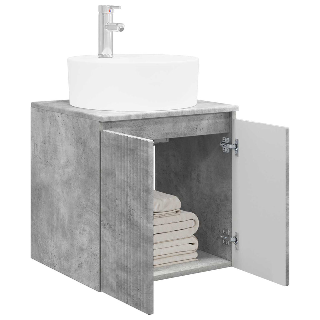 Wandmontierte Waschtisch Betongrau 49,5 x 44,5 x 65 cm