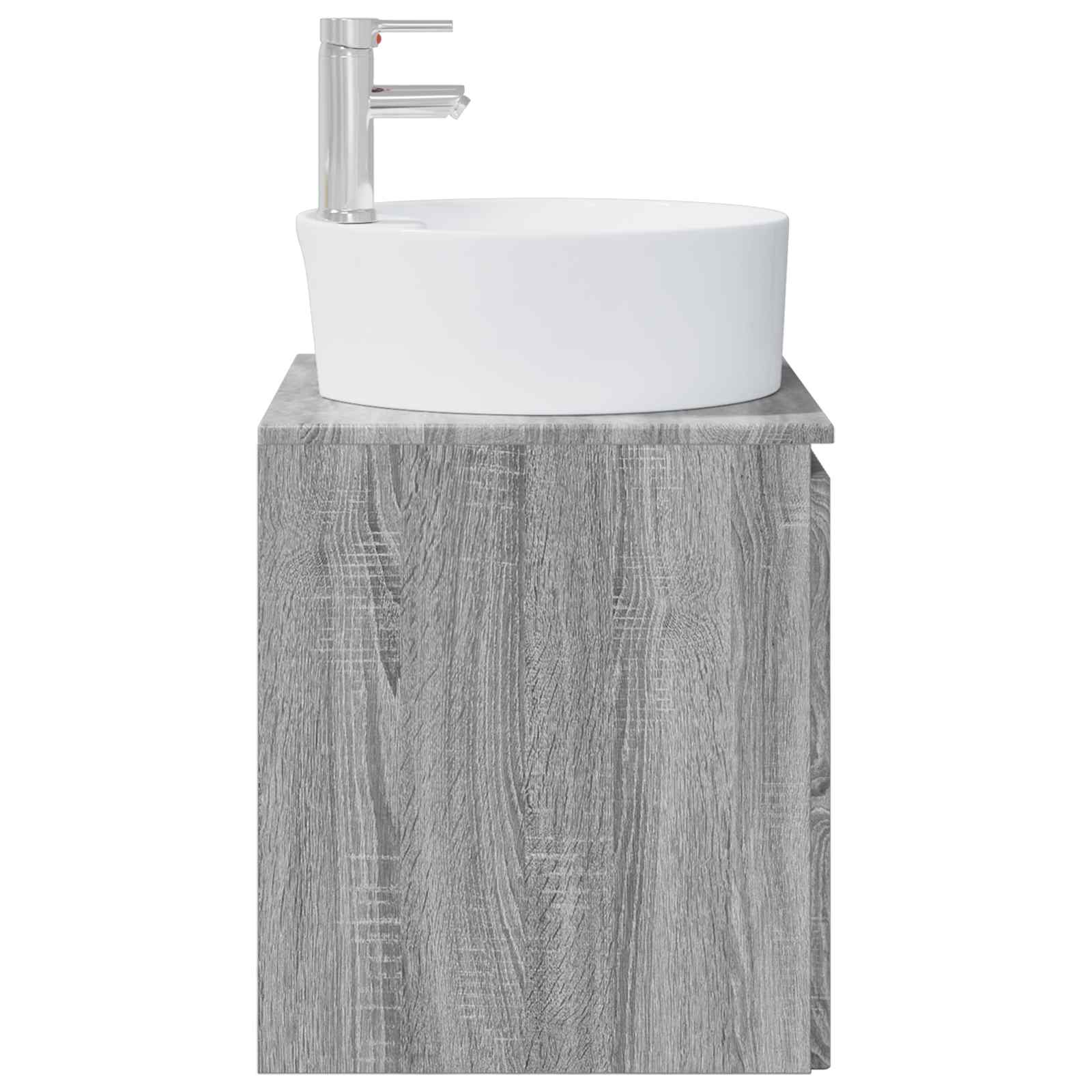 Wandmontierte Waschtisch Grau Sonoma 49,5 x 44,5 x 65 cm