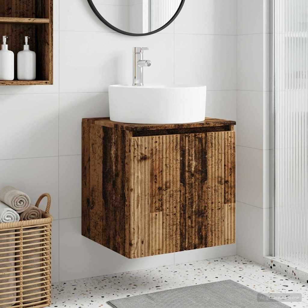 Wandmontierte Waschtisch Altholz 49,5 x 44,5 x 65 cm