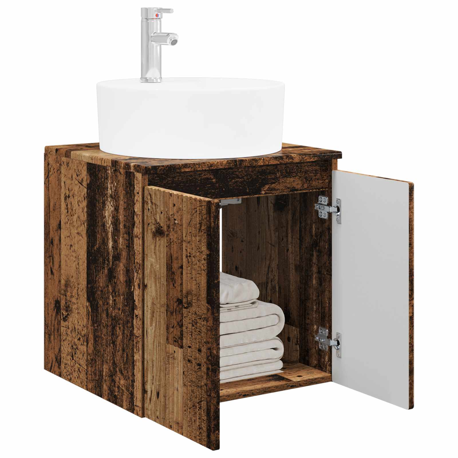 Wandmontierte Waschtisch Altholz 49,5 x 44,5 x 65 cm