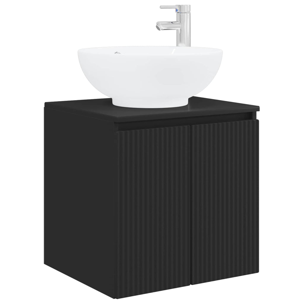 Wandmontierte Waschtisch Schwarz 49,5 x 44,5 x 65 cm