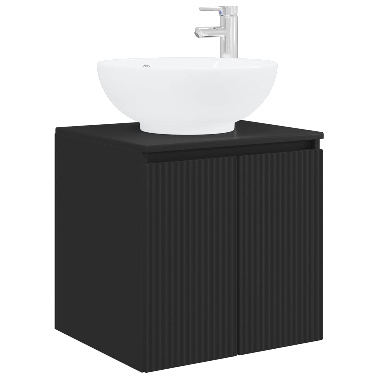 Wandmontierte Waschtisch Schwarz 49,5 x 44,5 x 65 cm
