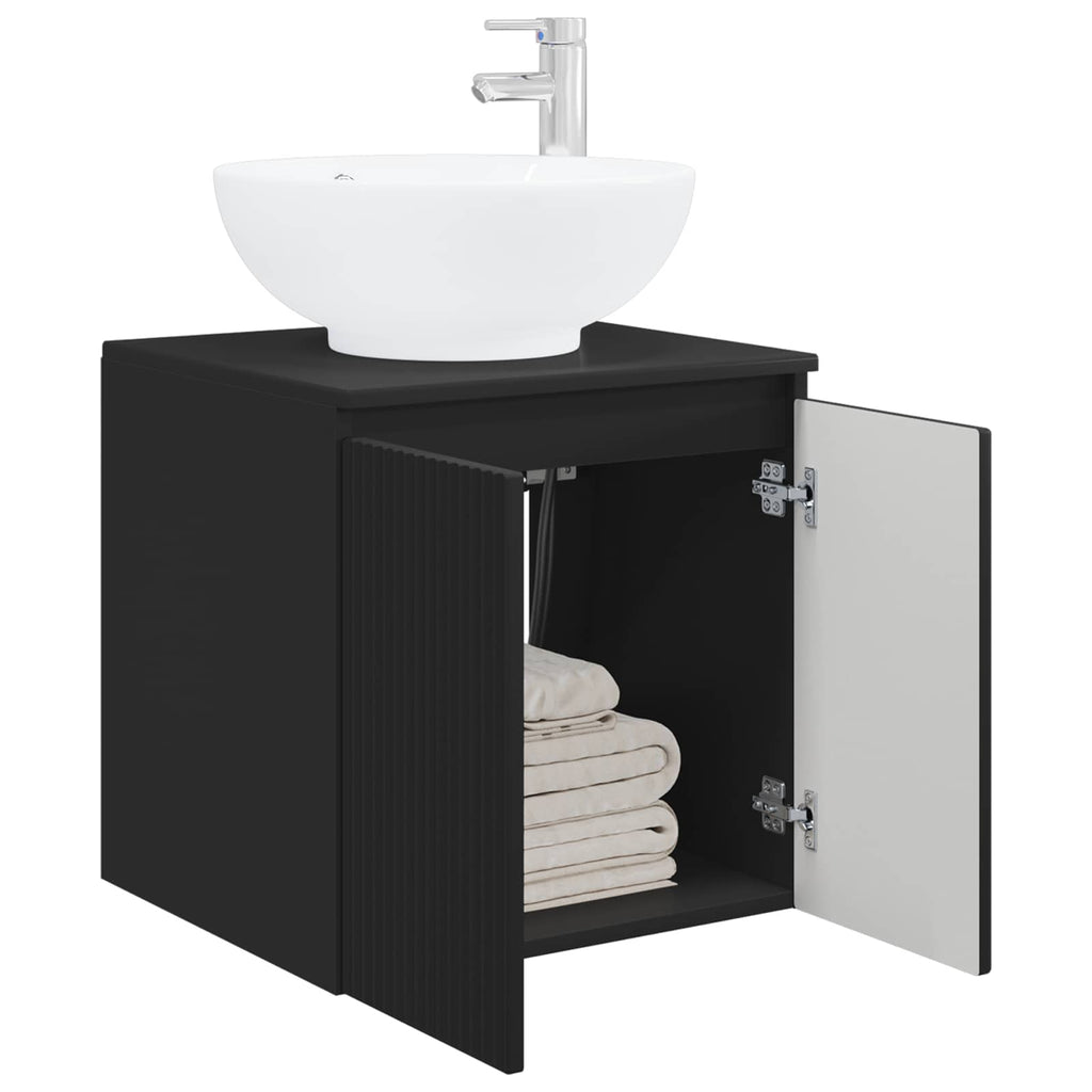 Wandmontierte Waschtisch Schwarz 49,5 x 44,5 x 65 cm