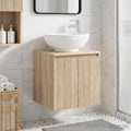 Wandmontierte Waschtisch Sonoma-Eiche 49,5 x 44,5 x 65 cm