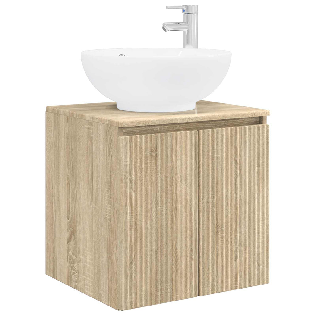 Wandmontierte Waschtisch Sonoma-Eiche 49,5 x 44,5 x 65 cm
