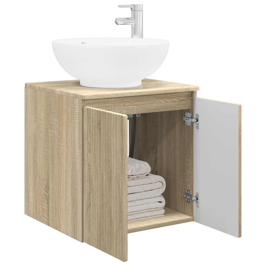 Wandmontierte Waschtisch Sonoma-Eiche 49,5 x 44,5 x 65 cm