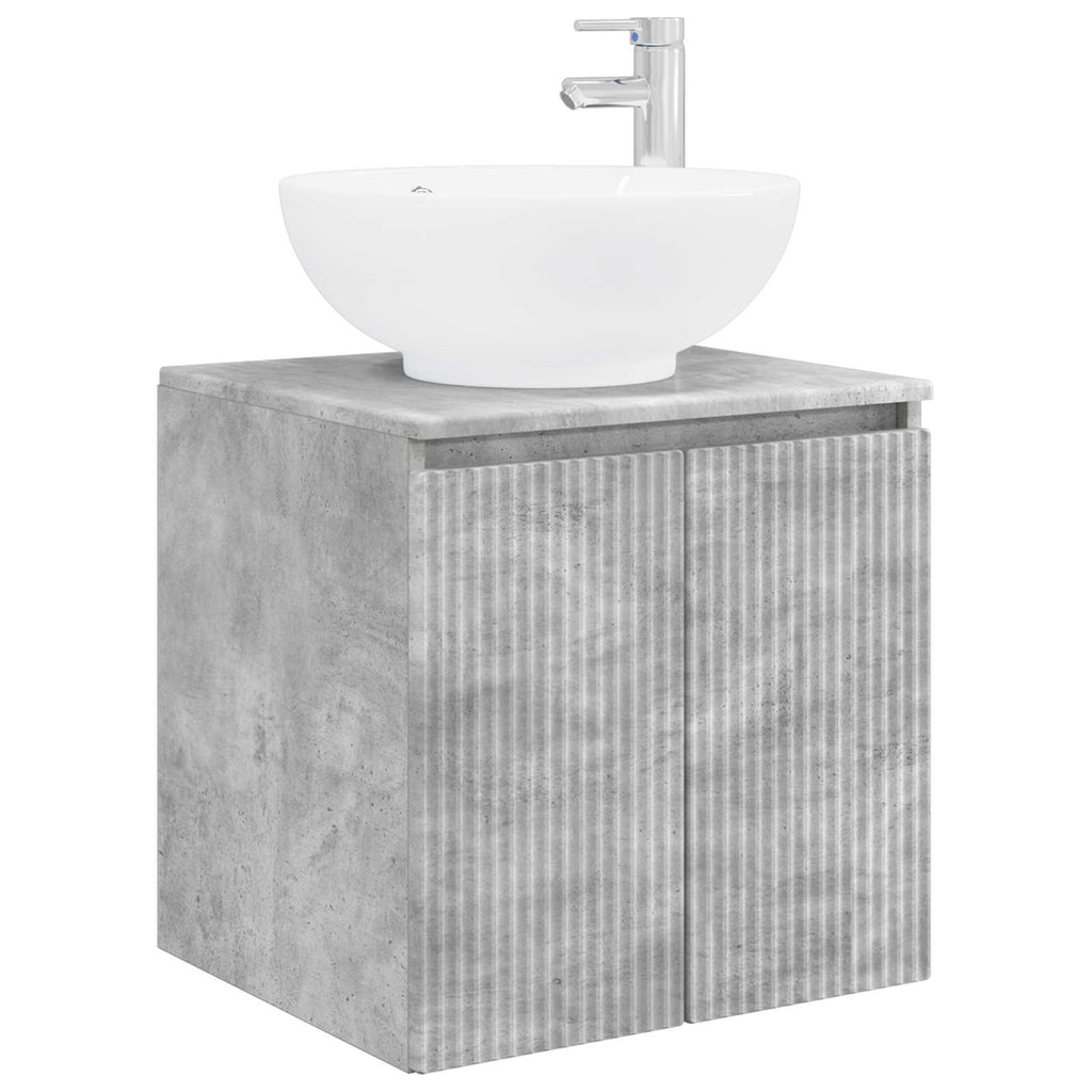 Wandmontierte Waschtisch Betongrau 49,5 x 44,5 x 65 cm