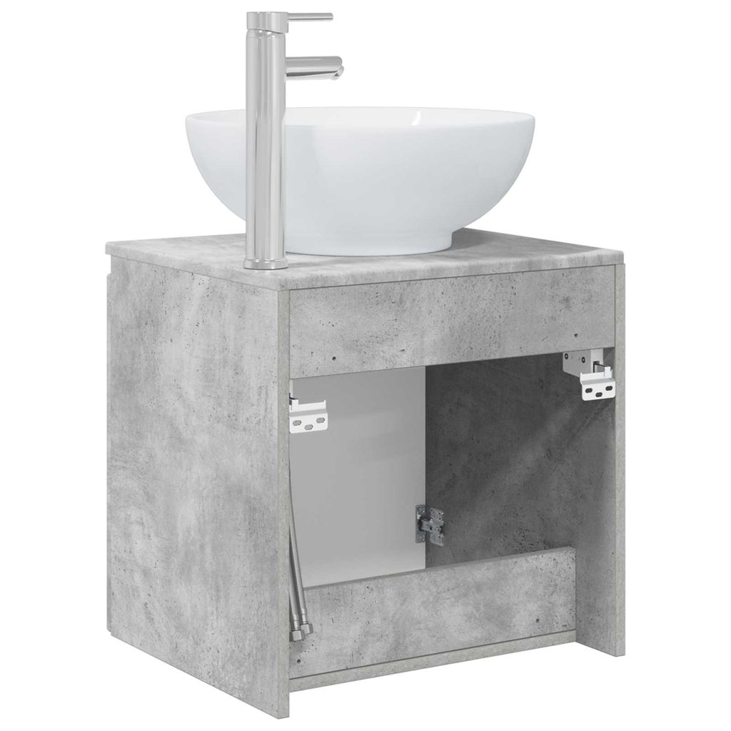 Wandmontierte Waschtisch Betongrau 49,5 x 44,5 x 65 cm