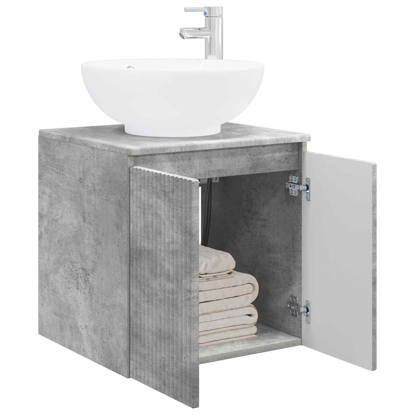 Wandmontierte Waschtisch Betongrau 49,5 x 44,5 x 65 cm