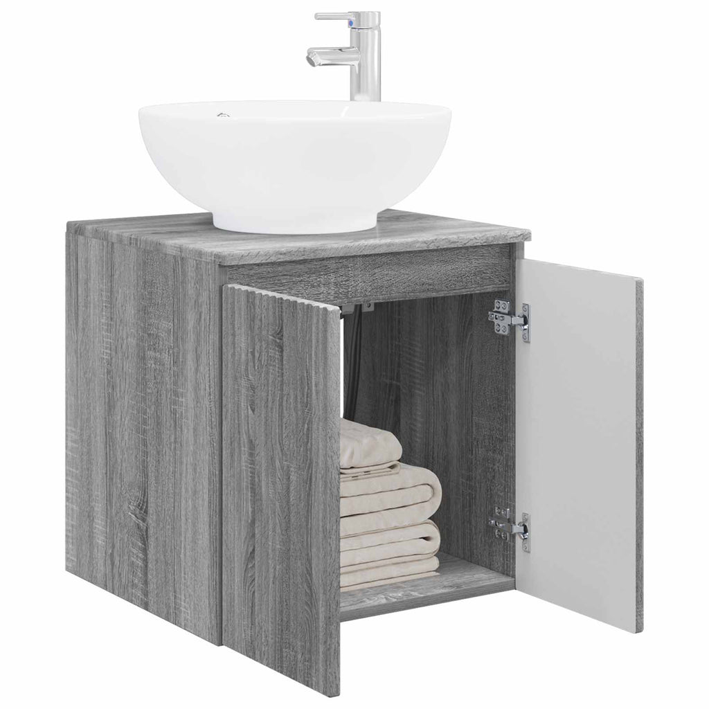 Wandmontierte Waschtisch Grau Sonoma 49,5 x 44,5 x 65 cm