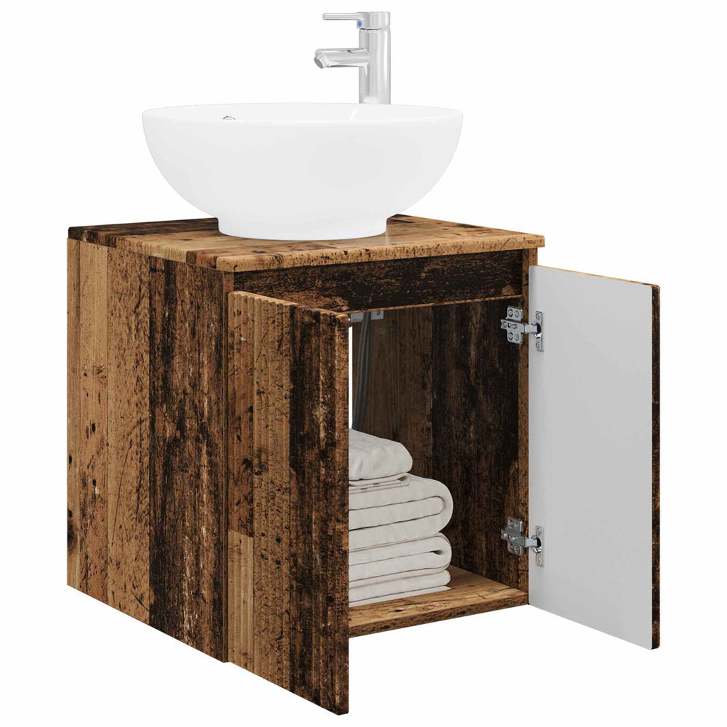 Wandmontierte Waschtisch Altholz 49,5 x 44,5 x 65 cm