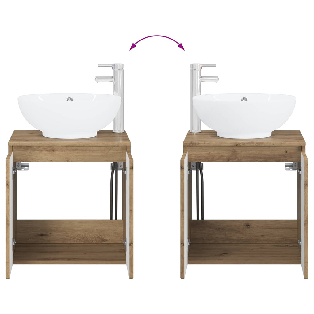 Wandmontierte Waschtisch Artisan-Eiche 49,5 x 44,5 x 65 cm