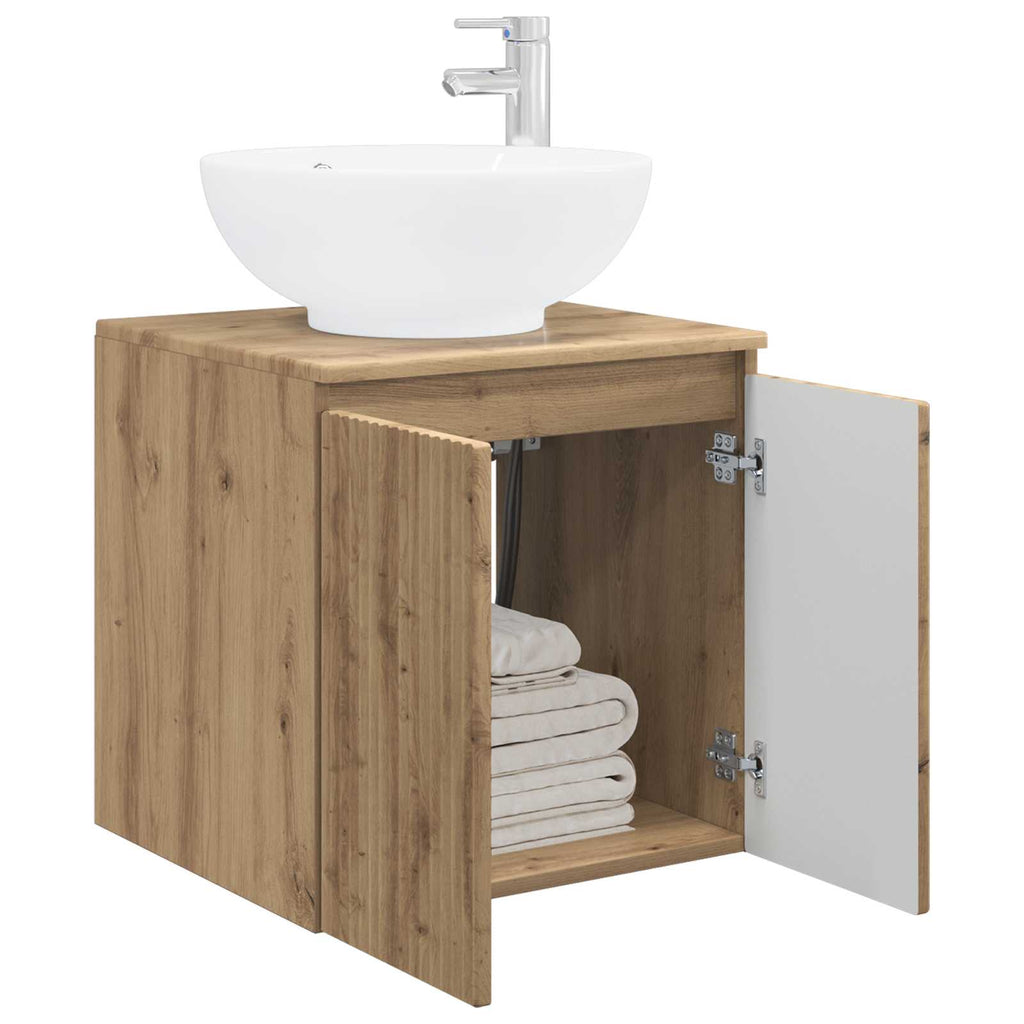 Wandmontierte Waschtisch Artisan-Eiche 49,5 x 44,5 x 65 cm