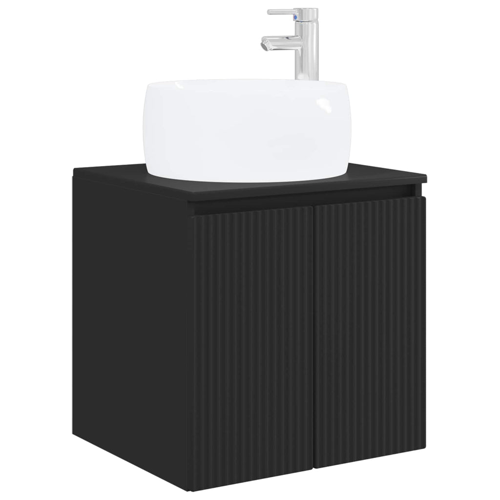 Wandmontierte Waschtisch Schwarz 49,5 x 44,5 x 66 cm