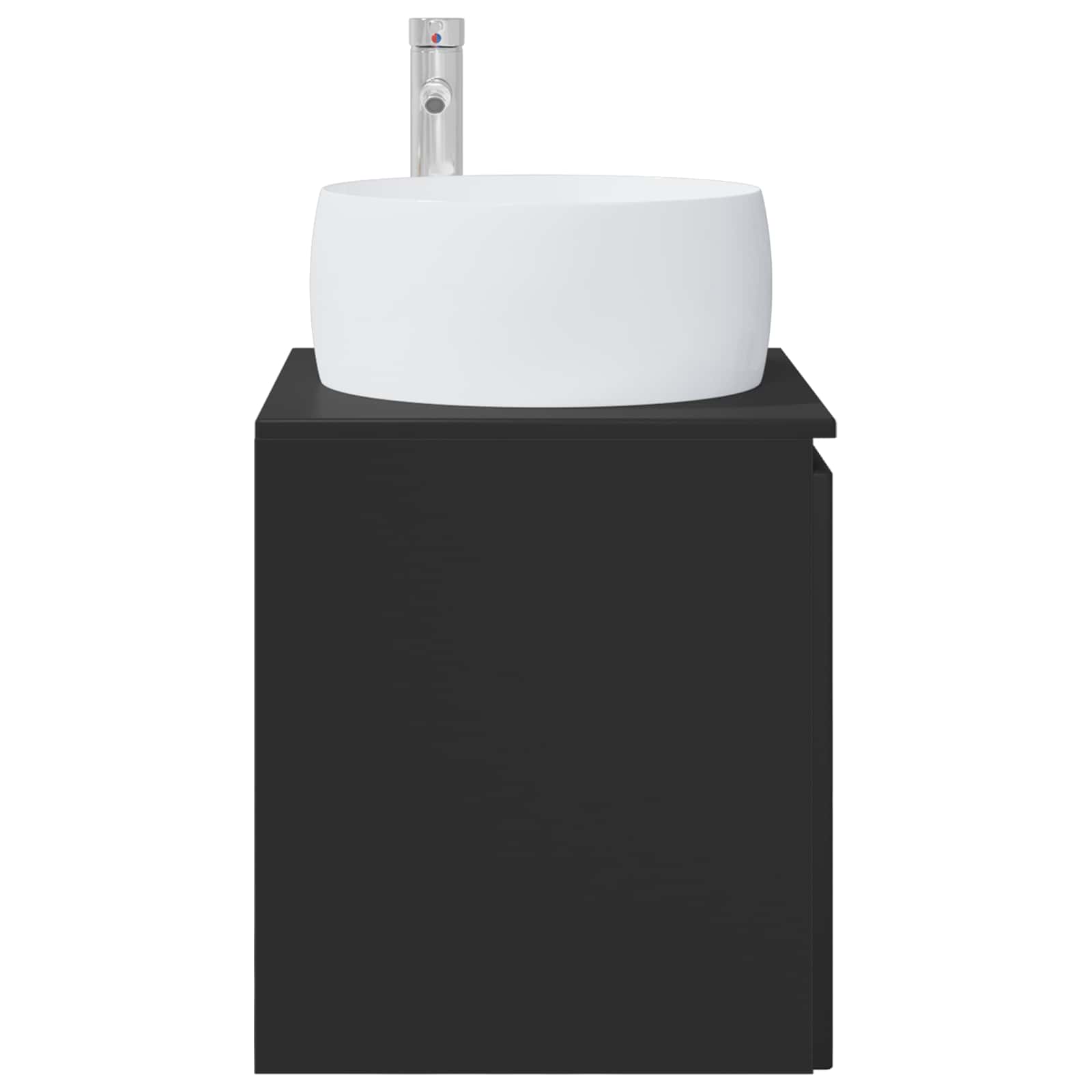 Wandmontierte Waschtisch Schwarz 49,5 x 44,5 x 66 cm