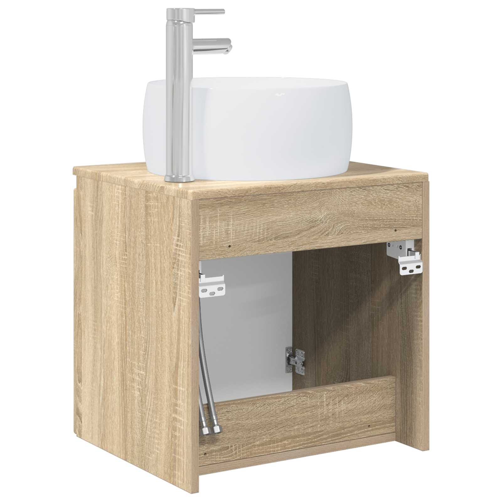 Wandmontierte Waschtisch Sonoma-Eiche 49,5 x 44,5 x 66 cm