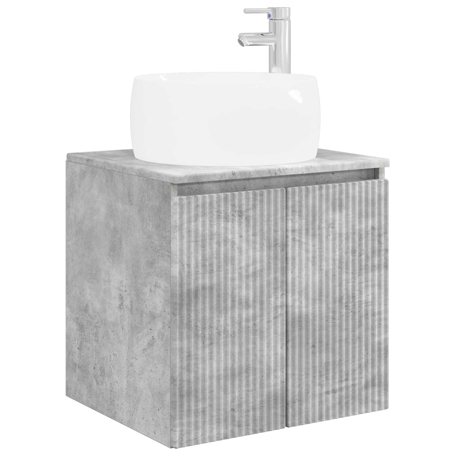 Wandmontierte Waschtisch Betongrau 49,5 x 44,5 x 66 cm
