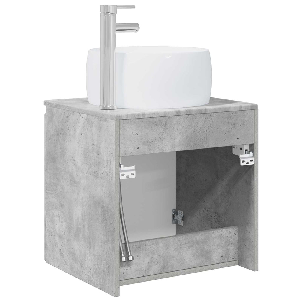 Wandmontierte Waschtisch Betongrau 49,5 x 44,5 x 66 cm