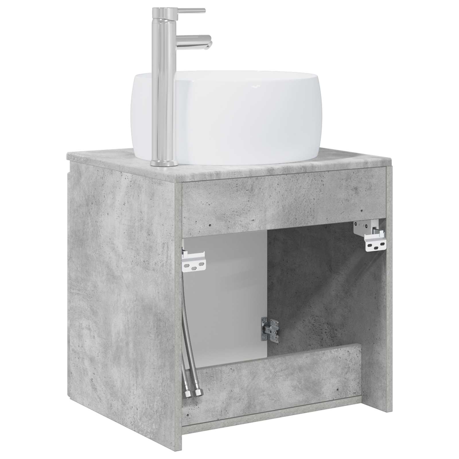 Wandmontierte Waschtisch Betongrau 49,5 x 44,5 x 66 cm