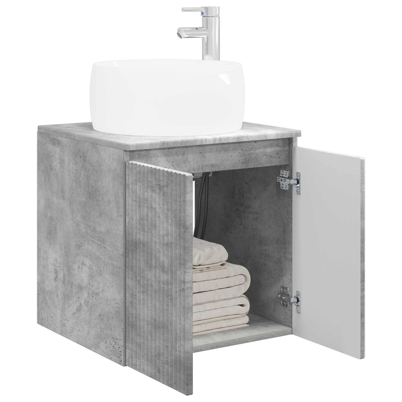 Wandmontierte Waschtisch Betongrau 49,5 x 44,5 x 66 cm