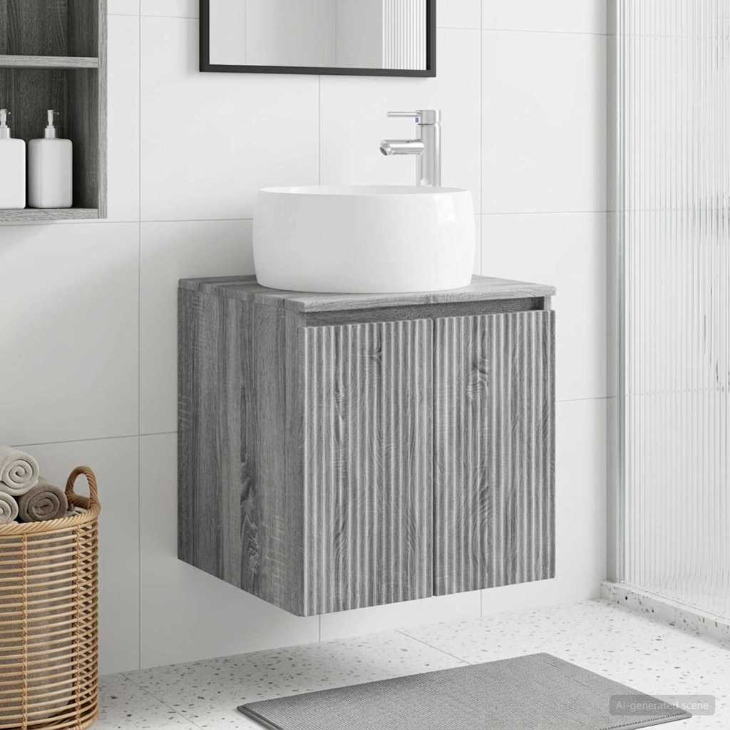 Wandmontierte Waschtisch Grau Sonoma 49,5 x 44,5 x 66 cm