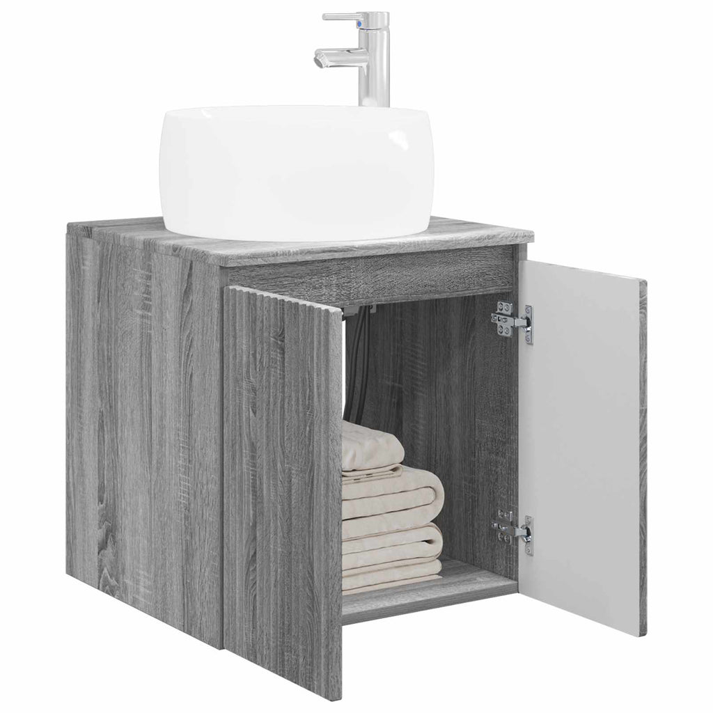 Wandmontierte Waschtisch Grau Sonoma 49,5 x 44,5 x 66 cm