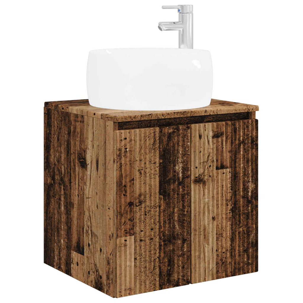 Wandmontierte Waschtisch Altholz 49,5 x 44,5 x 66 cm